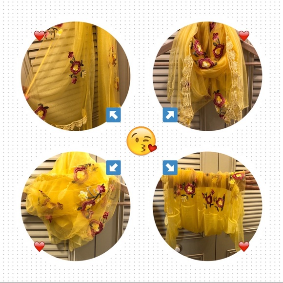 All Season NEW Long Tube Style Embroidered Scarf - Picture 3 of 12